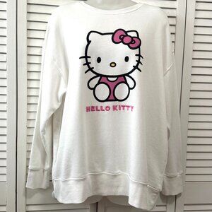 Sanrio Hello Kitty White Graphic Sweatshirt Pullover Long Sleeve Women’s Size M